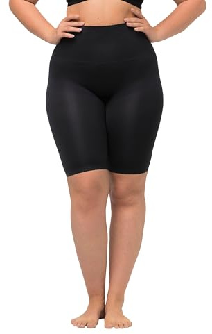 Ulla Popken Damen Miederhose, Knielang Hose, Schwarz (Schwarz 10), W(Herstellergröße: 50+)