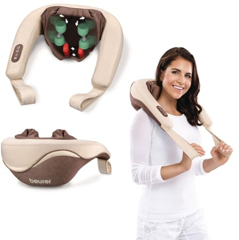 Beurer MG 153 Nacken-Massagegerät, handsimulierende Knet-Massage für Nacken, Schultern und Beine, mit Wärmefunktion und Abschaltautomatik