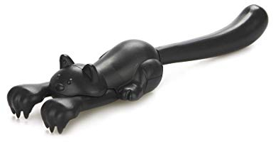 Balvi Gratte-Dos Curious Cat Couleur Noir Grattoir pour Le Dos Extensible en Forme Amusante de Chat n