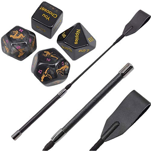 DanTanes Véritable Fouet Anglais équestre de 18 Pouces avec Jeu de dés | récoltes de Haute qualité, Cuirs Meilleurs Cultures équestres de Haute qualité