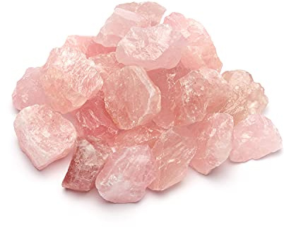 PURAJA Rosenquarz Edelsteine Set | Naturbelassene Premium Rohsteine | Vielseitige Verwendung als Wassersteine, Heilsteine, Chakrasteine | Sortenreine Kristalle