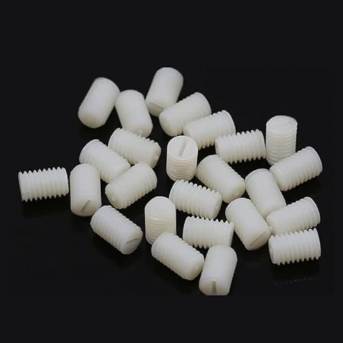 5-60PCS Vis à Fente Métrique Vis à Pointe Plate Vis de Jeu en Nylon Vis Sans Tête Boulons à Fente sans Tête M3 M4 M5 M6 M8 M10 M12-M4 (20Pcs),40mm