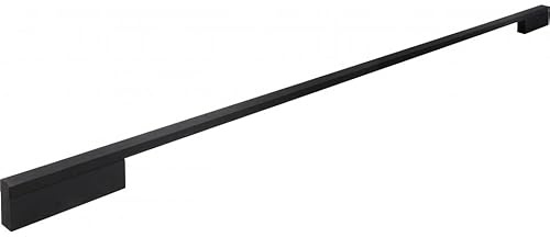 SIRO Möbelgriff Wendlingen, Modern, Aluminium schwarz, 764 mm x 29 mm x 10 mm, LA 640 und 736 mm, 2110-764AL74