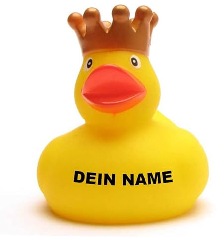 Badeente - personalisierbar (Ente mit Goldener Krone)