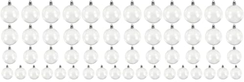 TOYANDONA 54stücke Weihnachtskugeln Bruchsichere Transparente Christbaumkugeln Für Festliche Dekoration Und Hochzeiten Für Weihnachtsbaum Und Party Deko