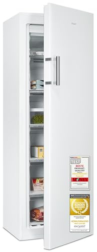 Exquisit Gefrierschrank | 194 l Nutzinhalt, Energieklasse D, 175 kWh/Jahr, 38 dB, No Frost, Schnellgefrieren, digitale Temperaturanzeige, Türanschlag wechselbar | GS5271-NF-H-010D weiss