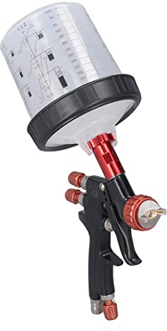 Sorandy Pistola per Verniciatura ad Aria Compressa, 600ml Spruzzatore di Vernice per Autoveicoli Pistola a Spruzzo ad Aria per Auto Regolabile in Ampiezza per Ricambi Auto, Mobili, Navi,