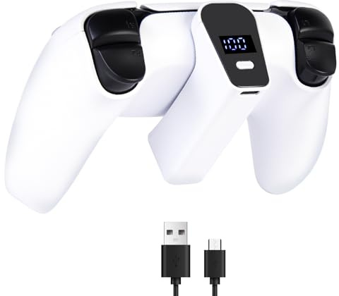 GLOWANT Charger for P5/P5 Edge Controller -2000mAh Portable Battery Pack, P5 Gaming Accessory Charging Kit with AC Adapter Power Brick(White)