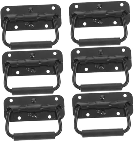 WOONEKY Manijas Diseño Clásico de Acero Inoxidable con Resorte 6 Piezas y Ligero Asas Resistentes sin Rebabas para Cajas para Altavoces y Embarcaciones