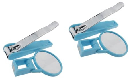 VICASKY 2stücke Nagelpflege Mit Vergrößerungsglas Ergonomischer Nageltrimmer Für Senioren Rostfreier Edelstahl Schmerzfreies Schneiden Sicher Und Komfortabel Der Anwendung