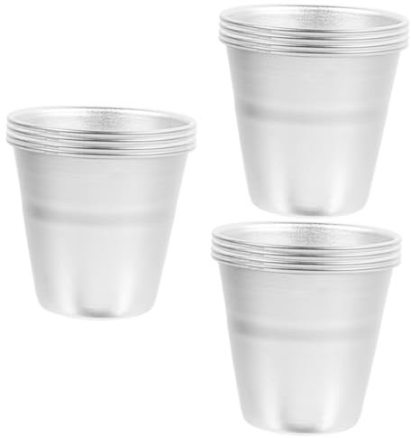 Amosfun 3 Set Di Per Muffin in Lega Di Alluminio Per Budino Domestico Per Uso Domestico Facili Da Usare 4 Pezzi * 3