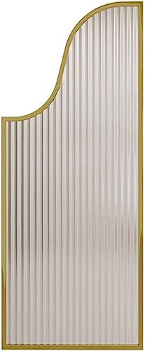 CHBGLNTY Urinal-Sichtschutz, Toilettentrennwand, Wandmontage, Badezimmer-Urinal-Sichtschutz, Toilettentrennwand, rostfreier Edelstahlrahmen, Trennwand aus gehärtetem Glas (Gold, 2 Stück)