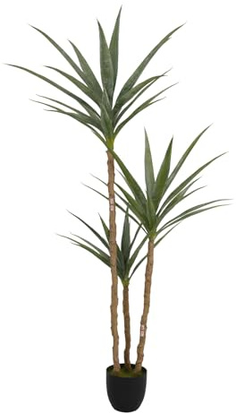 TDIAOL Artificial Agave Plant Outdoor,5.3FT Artificial Agave Tree,Artificial Plants Indoor,Fake Plants with Planter,Faux Agave Plant,Fake Agave Plant for Home Office Living Room Decor Indoor