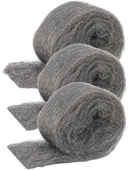 MKGAIN Lana De Acero Relleno de Agujeros de Lana de Acero, Paquete de 3, 3,3 Pulgadas x 10 pies, Kit de Bricolaje de Lana de Acero, Herramienta de Relleno, Lana de Alambre de Acero Ultrafina