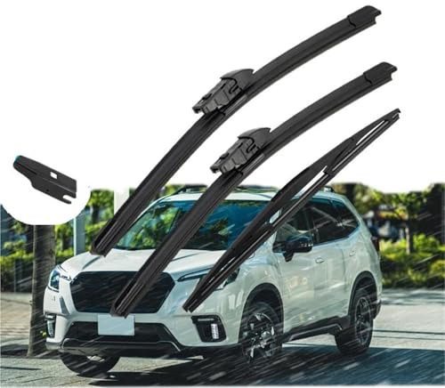 YZCSYBBF Essuie-Glace De Voiture pour Subaru pour Forester SK 2018 – 2022, Jeu De Balais D'essuie-Glace Avant Et Arrière, Vitre Avant Et Arrière 26+16+14 Balais d'essuie-Glace(Left Steering)