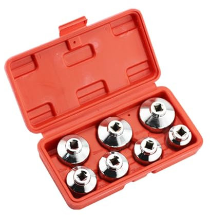 Suammiitstrieadea Ölfilter-Steckschlüssel-Set, 24 mm, 27 mm, 29 mm, 30 mm, 32 mm, 36 mm, 38 mm