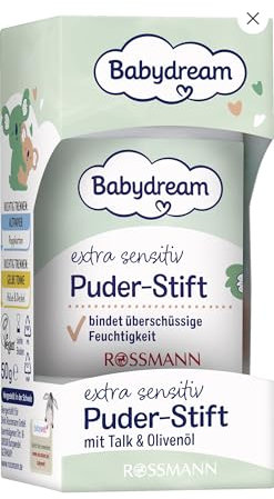 Babydream Puder-Stift Extra Sensitiv mit Talk & Olivenöl, 50g