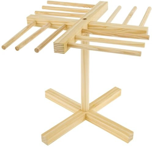 Lpitoy Wood Pasta Drying Rack, Large Capacity, Fresh Spaghetti Noodle Tree Hanger, Drying Area for Faster Drying Pasta, Prevents From Sticking