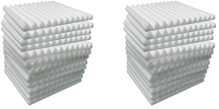 Fivetwofive Acustici nel Schiuma 24 Pz, Insonorizzati 30X30X5Cm, Pannello Fonoassorbente Ad Alta Densità per Pareti