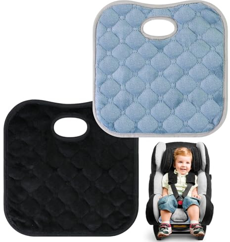 YunJoyous 2 protectores de asiento de coche, impermeables, a prueba de fugas, forro suave y absorbente, protector de cochecito, ajuste universal, cojín de asiento infantil para asientos de coche