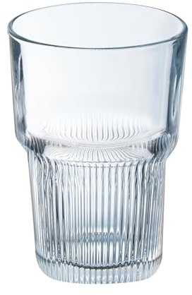 Arcoroc - Colección Starline - 6 vasos altos de 42 cl - Vidrio templado ultrarresistente - Fabricados en Francia - Embalaje reforzado