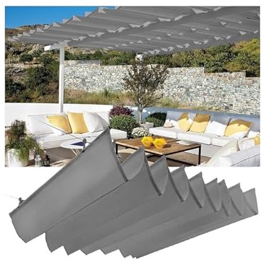 Voile d'ombrage rétractable anti-UV, pour pavillon, protection solaire, auvent filtrant la lumière, 1,5 m, idéal pour les terrasses et les jardins