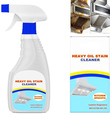 Détachant de taches d'huile polyvalent, nettoyant pour casseroles et poêles pour appareils électroménagers, hottes de cuisinière, élimine sans effort la graisse et la saleté tenaces, (1PCS)