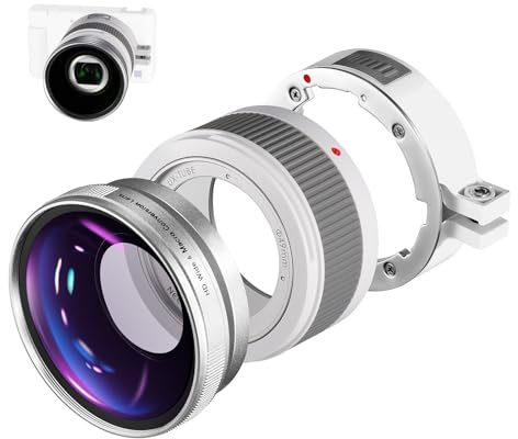 Compatibile con obiettivo grandangolare Sony ZV1 da 18 mm e macro 10x 2 in 1 con tubo(A9)