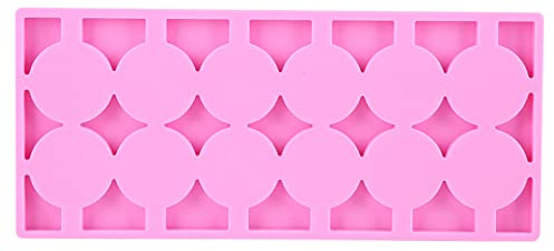 Eacam Moule à Sucettes Rond en Silicone, Plateau à Sucettes au Chocolat et Bonbons, Décoration de Gâteau à Biscuits pour le Plaisir de la Cuisine Familiale, Haute Résistance à la