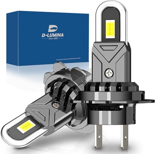 D-Lumina H7 LED Canbus-lampa 100W 16000LM, 6500K 500% Ljusstyrka, Superstarkt Strålkastar Kit Halogenersättning, 1:1 Ministorlek, 2 delar