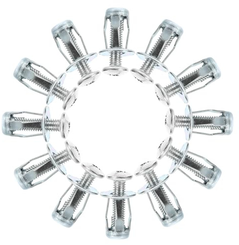 Tofficu Set da 25 Inserti Filettati e Dadi a Petalo 1/4-20, Ancoraggi a Vite per Metallo e Plastica Viti di Espansione, Adatti per Pannelli Rigidi e Uso Domestico e Nautico