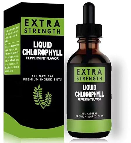 Chlorophyll Liquid - for Digestion, Gut Health, Energy and Detox, Promote Wound-Healing, Support Immune System, Peppermint Flavored