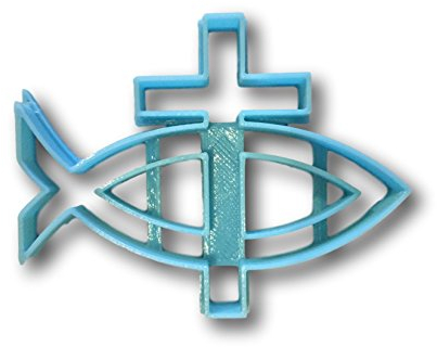 Christian Fish and Cross Cookie Cutter