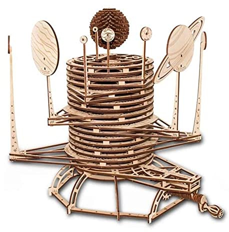 EWA EcoWoodArt 3D Holzpuzzle für Jugendliche und Erwachsene - Mechanisches Sonnensystemmodell - Astronomisches Raumplanetarium DIY-Bausatz, Selbstmontage, kein Kleber erforderlich