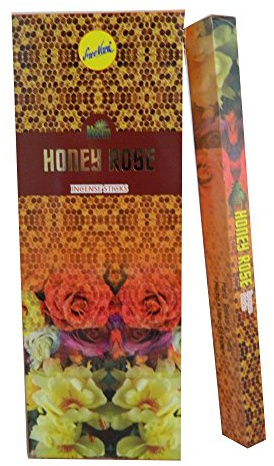 Sree Vani Räucherstäbchen Honey Rose 120 Sticks 6 Schachteln zu je 20 Stäbchen Vorratspackung Wohnaccessoire Raumduft