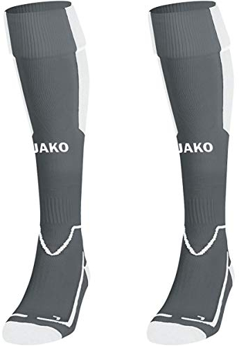 JAKO Unisex Stutzenstrumpf Lazio, Steingrau/Weiß, 43-46