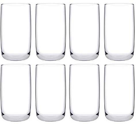 Highball Classic 540ml Clear Drinking Glasses Water Dining Tumbler (8)
