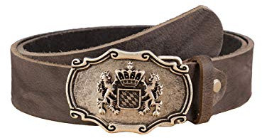 CASSANDRA Trachtengürtel Ledergürtel Koppelgürtel 19594/40-418-016 anthrazit 90
