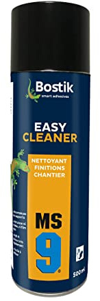 Bostik MS9 Easy Cleaner - 1 Cartouche 500 ml | Nettoyant Dégraissant - Tous Supports - Finition Joints Silicones et Polymère Hybrides - Neutre - Incolore - Faible Odeur