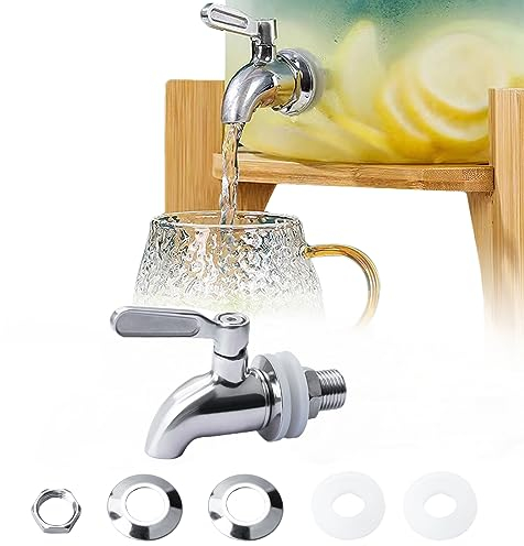 Grifo para Dispensador de Bebidas de Repuesto, Grifo Dispensador de 304 Acero Inoxidable, Grifos Dispensador de Agua para Garrafas, Vino, Cerveza