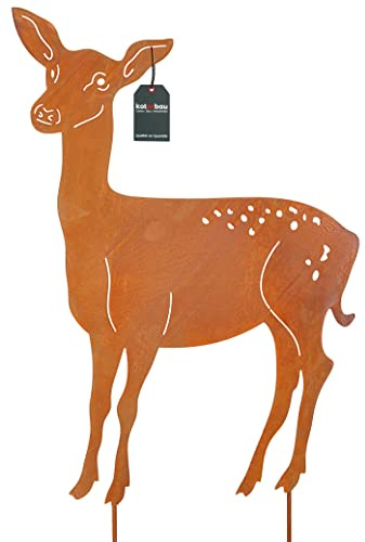 KOTARBAU® Gartendekoration Rostfiguren 77cm REH Weihnachtsdeko Garten Ecorost Gartenstecker Weihnachten Gartenfiguren & Gartenstatuen Roststecker Gartendeko für Draußen Edelrost