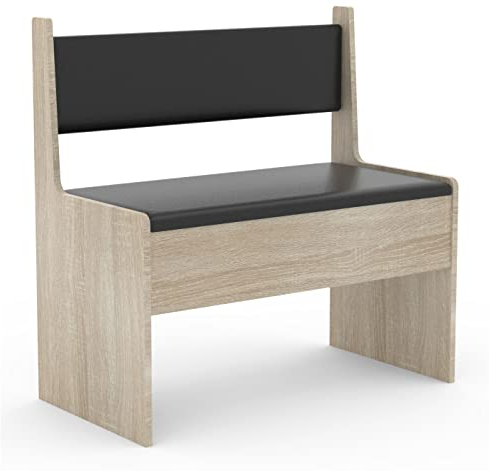 VCM Holz Eckbank Sitzbank für Esstisch/Bank mit Truhe/Esal Maße H. 80 x B. 80 x T. 42 cm