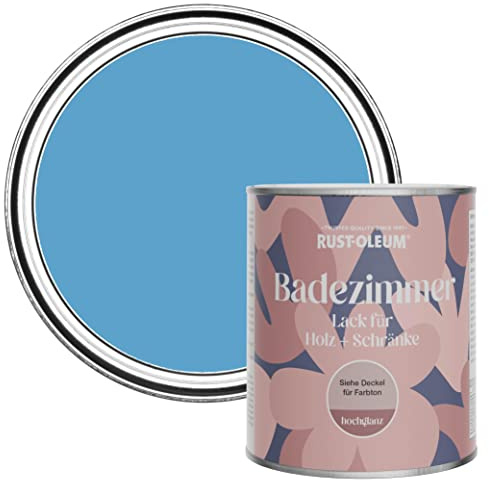 Rust-Oleum Blue Moisture Resistant Bathroom Wood and Cabinet Paint in Gloss Finish - Cerulean 750ml