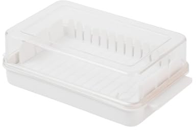 plato de mantequilla para cortar, Mantenerse Platos De Mantequilla, Mantequera hermética con tapa para encimera y nevera, Multiusos Plástico Reutilizable transparente recipiente para mantequilla(S)