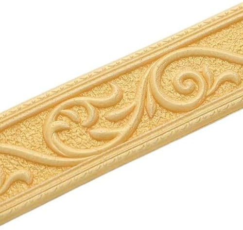 Borde de azulejos autoadhesivos de PVC, borde de papel tapiz, bordes de papel tapiz autoadhesivos de 2,3 m Borde 3D Etiqueta de la pared Línea de esquina superior Tira de borde de pared Línea de cintu