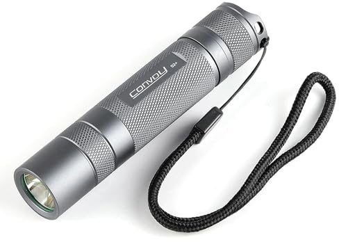 HUIOP S2+ Flashlight,18650 LED Flashlight Handheld Torch Light with Temperature ion (SST40 6500K 4 Modes),Handheld Flashlight