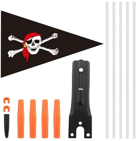 Go-Kart-Flagge mit Stange, Fahrrad-Flagge | Wasserdichte Sicherheitsfahnen für Kinderfahrräder mit Fahnenmast | Höhenverstellbare Outdoor-Flaggen für Roller, Spielzeugautos, Dreiräder und Rollstühle