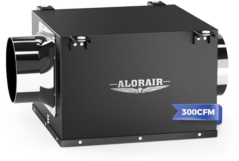 ALORAIR 6 Inch Inline Bathroom Exhaust Fan – Ultra Quiet 300 CFM Ventilation Fan for Bathroom, Attic, Kitchen, Garage, Laundry Room – Durable, Easy to Install, Powerful Airflow