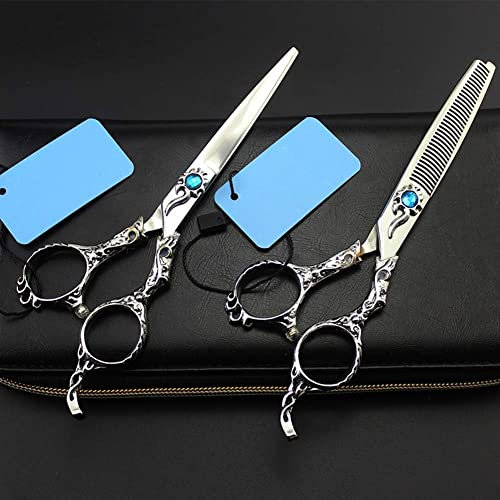 WDCDYQDH Haarschneide- und Effilierschere für den Friseur und den persönlichen Gebrauch aus rostfreiem Stahl, Zahnschere 5,5 Zoll