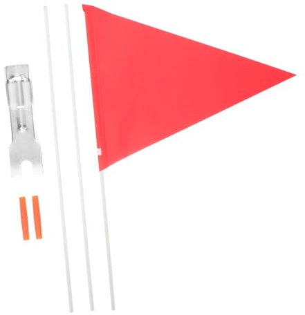 OFFSCH Fahrradfahne Kinder Sicherheitsflagge Mit Fiberglasstab Rot Tragbare Warnflagge Für Fahrrad Und Roller Robust Wetterfest Fahrradzubehör